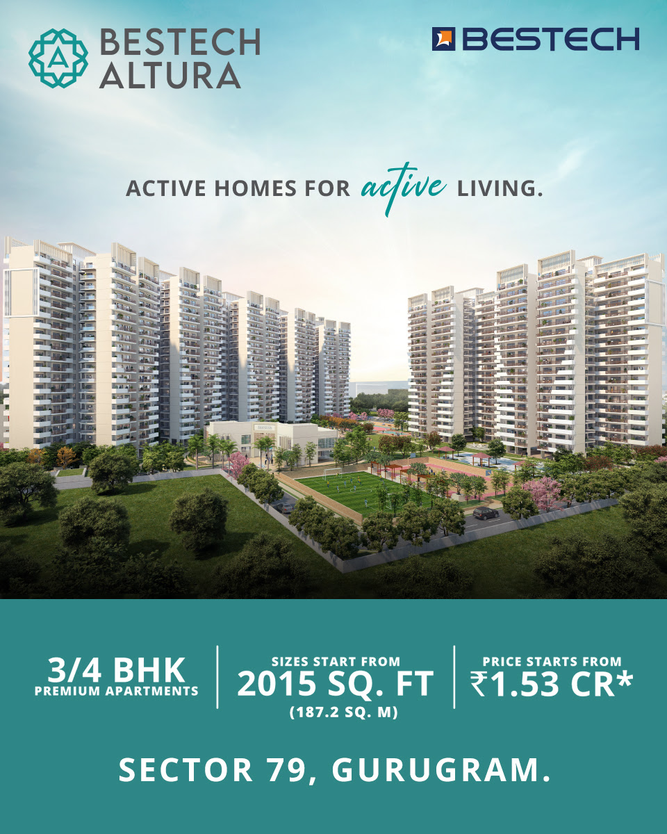 Book 2/3 BHK home starting Rs 1.5 Cr at Bestech Altura in Sector 79, Gurgaon Update