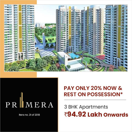 Pay only 20% now & rest on possession at Ramprastha Primera, Gurgaon Update