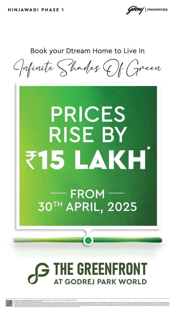 Secure Your Dream Home at The Greenfront, Pune Before Prices Rise by ₹15 Lakh! Update