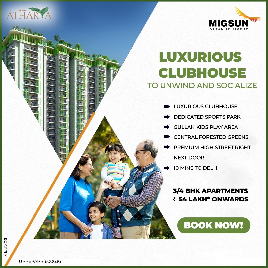 Book 2 and 3 BHK apartments Rs 54 Lac onwards at Migsun Atharva, Ghaziabad Update
