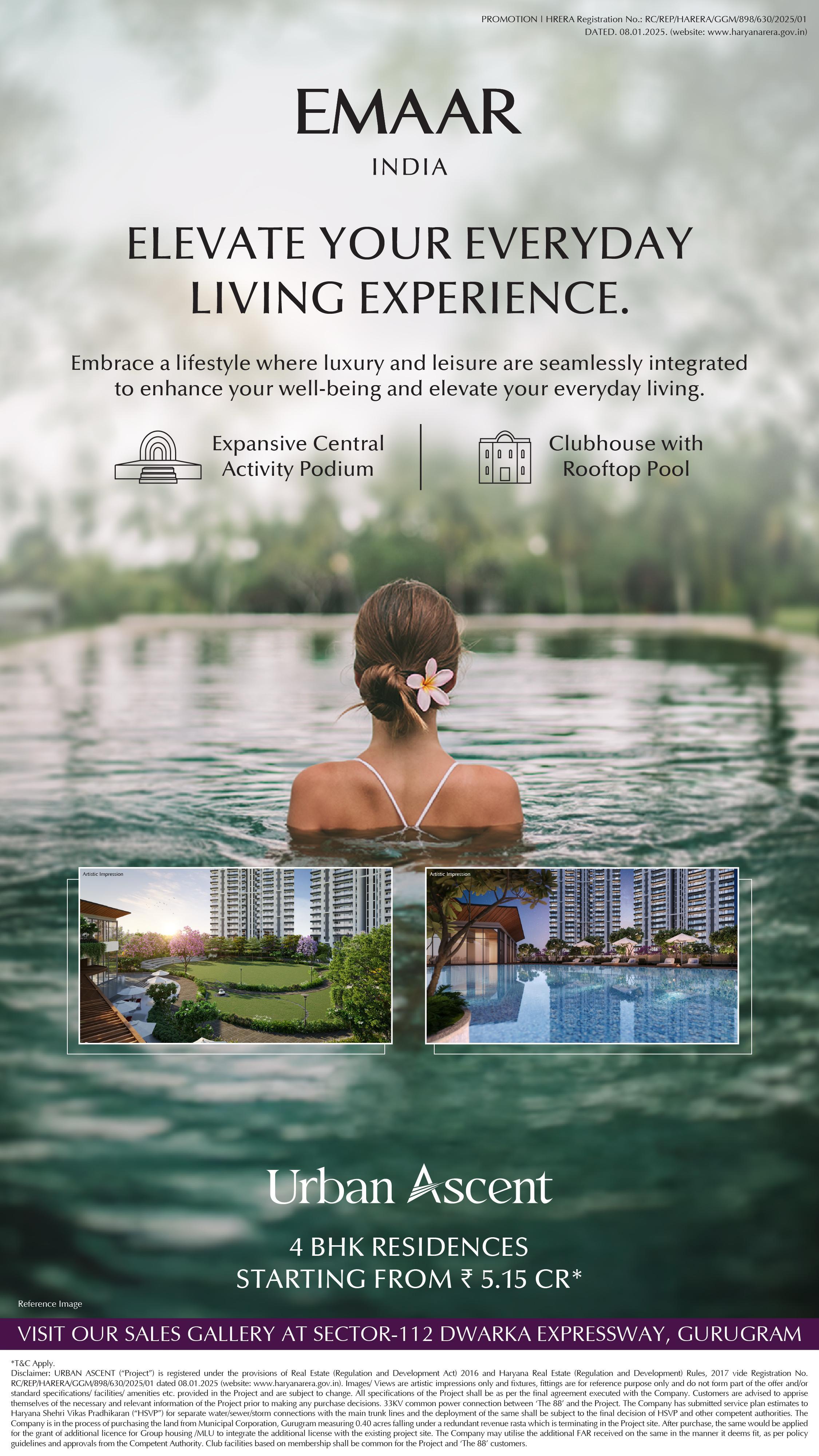 Discover Luxury Living at Urban Ascent by Emaar in Gurugram Starting from ₹5.15 Cr Update