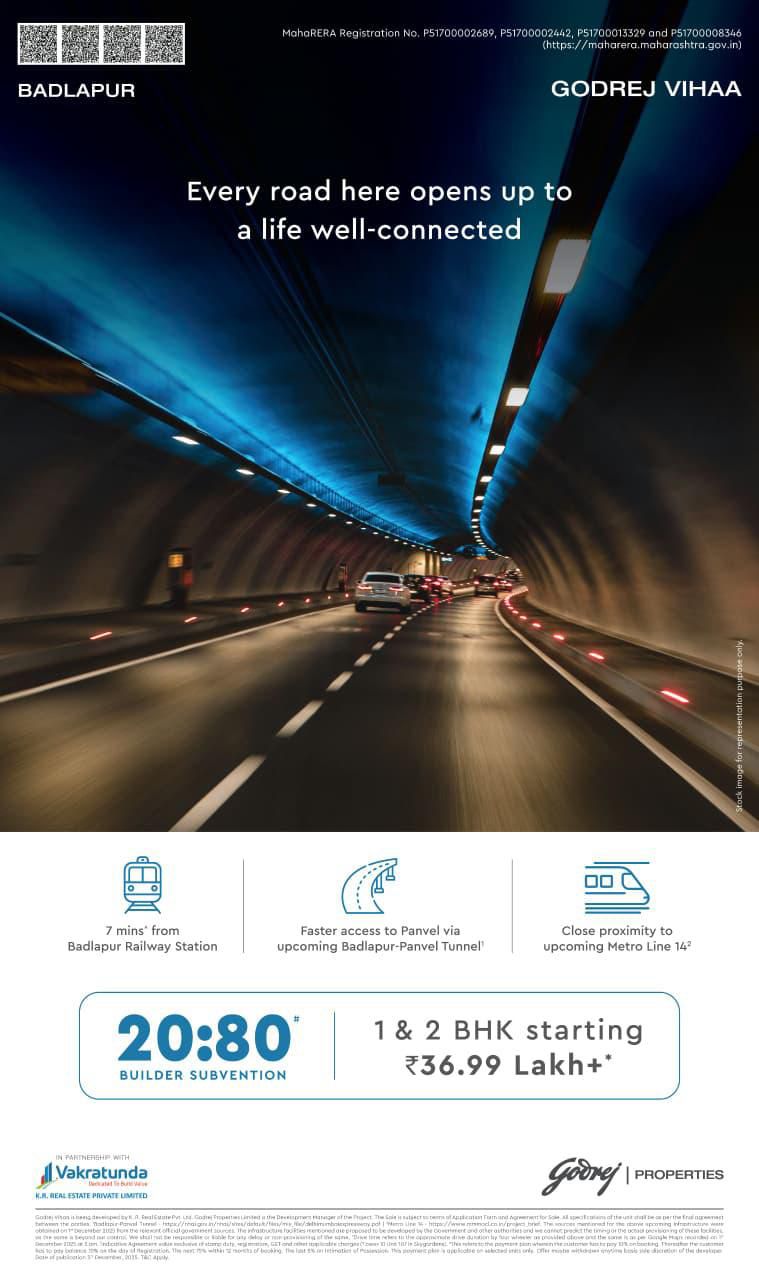 Experience Luxury at Godrej Vihaa in Badlapur from ₹36.99L Update