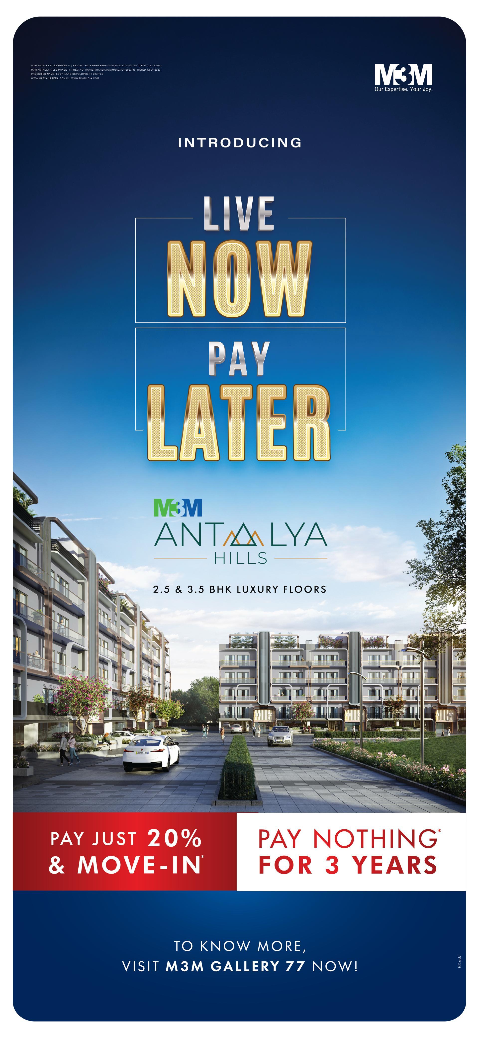 Move-In with Just 20% at M3M Antalya Hills! || Pay Later at M3M Antalya Hills || Exclusive Offer: M3M Antalya Hills - Act Now Update