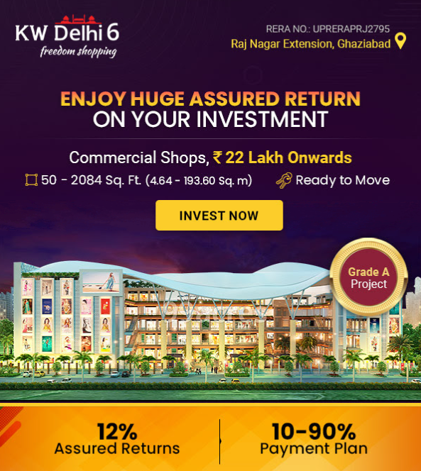 Invest and earn upto 12% of assured returns at KW Delhi 6, Ghaziabad Update