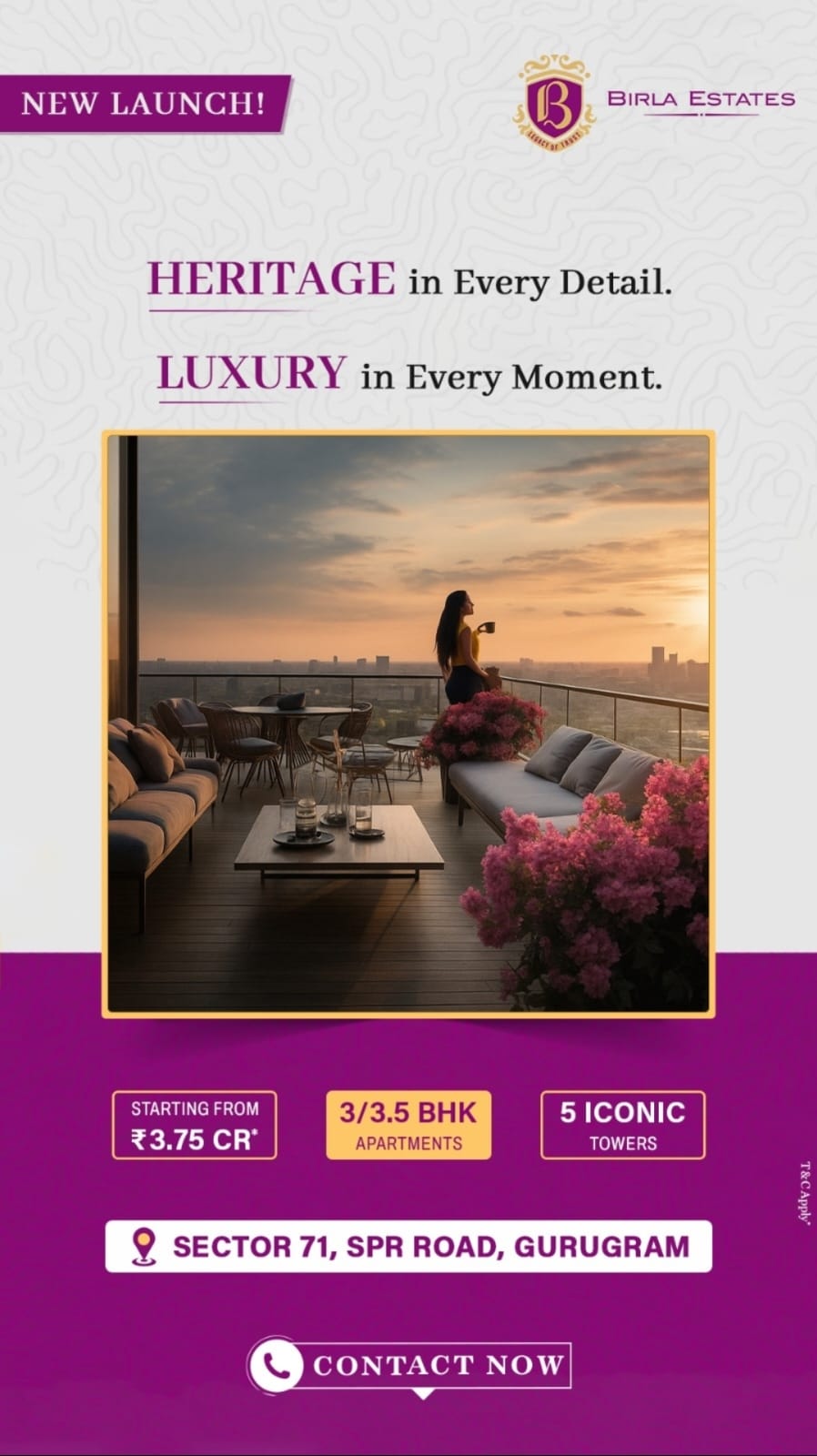 Discover Luxury Apartments by Birla Estates at Sector 71, Gurugram from ₹3.75 Cr Update