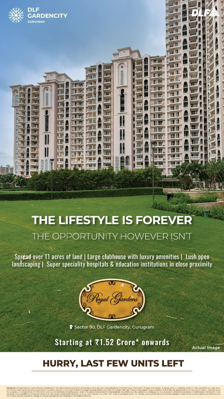Hurry last few units left at DLF Regal Gardens in Sector 90, Gurgaon Update