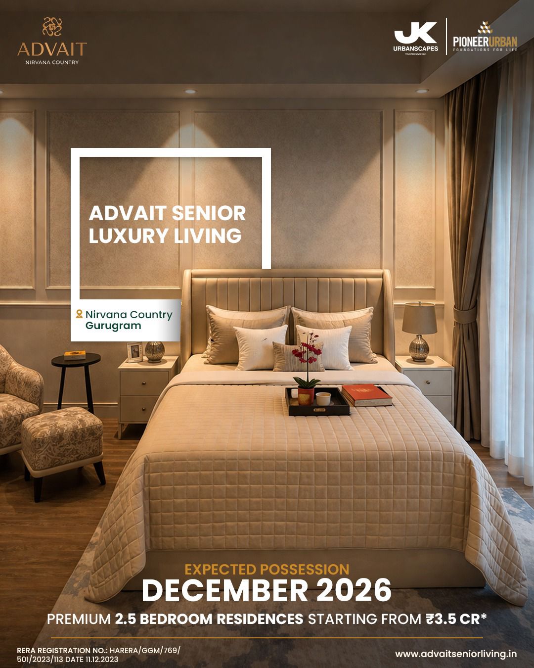 Secure Your Luxury Residence in Gurugram! || Advait Senior Living: Possession in Dec 2026 || Premium 2.5 BHK from ₹3.5 Cr* Update