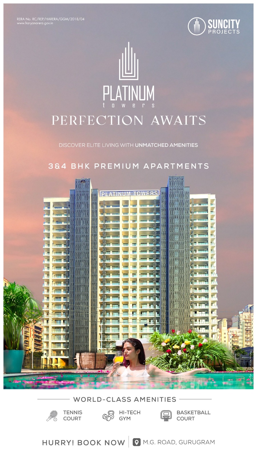 Experience Elite Living at Platinum Towers, M.G. Road, Gurugram by Suncity Projects Update