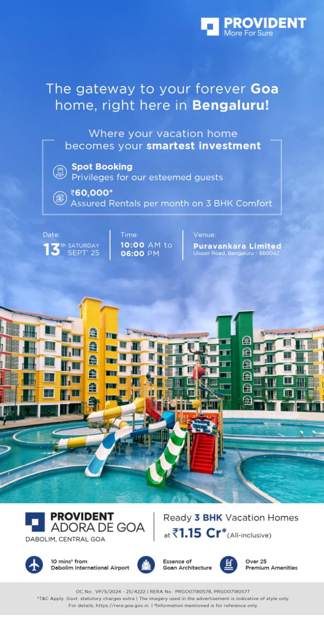 Invest in Your Dream Goa Vacation Home! Spot Booking on 13th Sept. Update