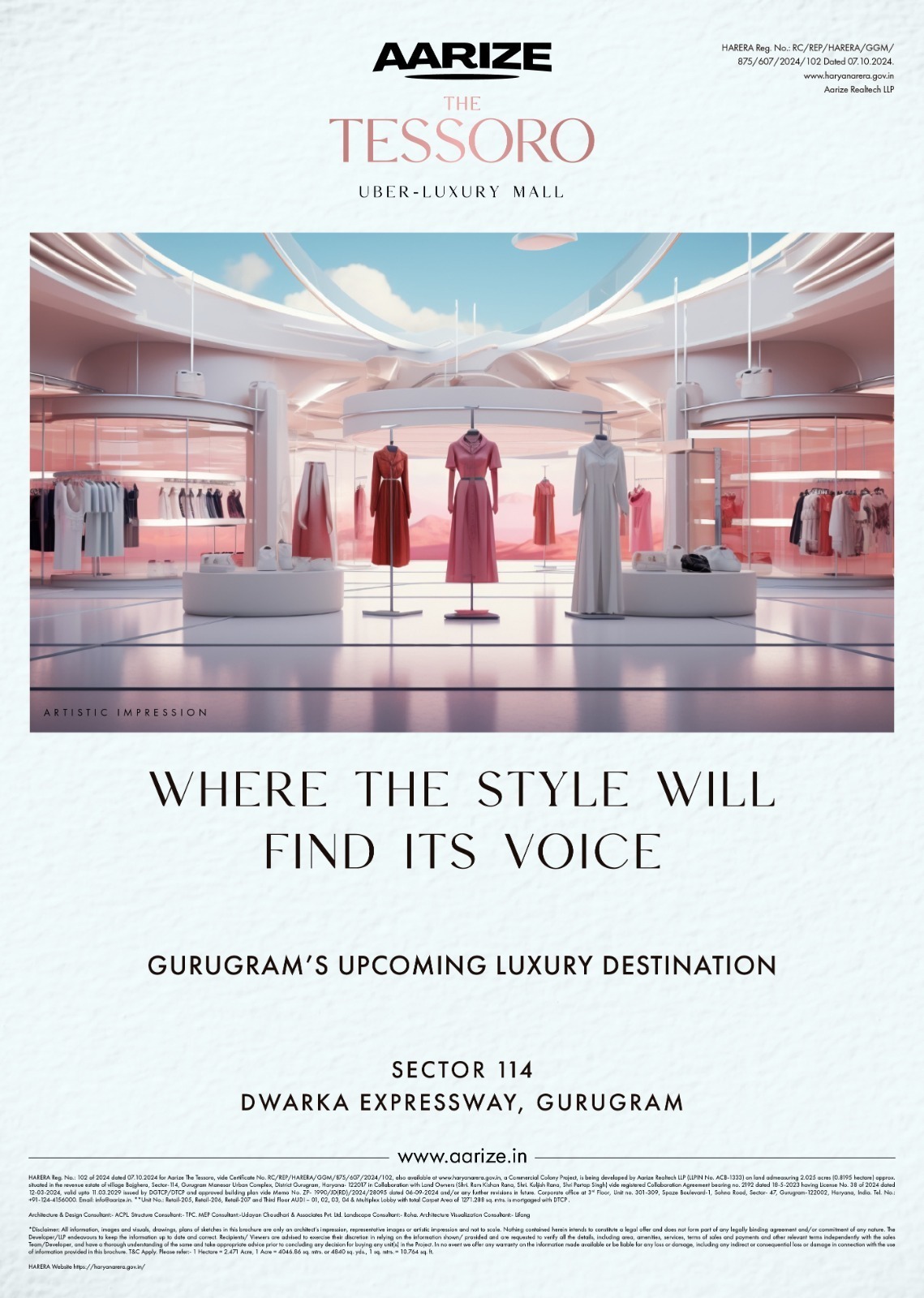 Discover Aarize The Tessoro in Gurugram || Unveiling The Tessoro Luxury Mall || Experience Luxury at The Tessoro Update