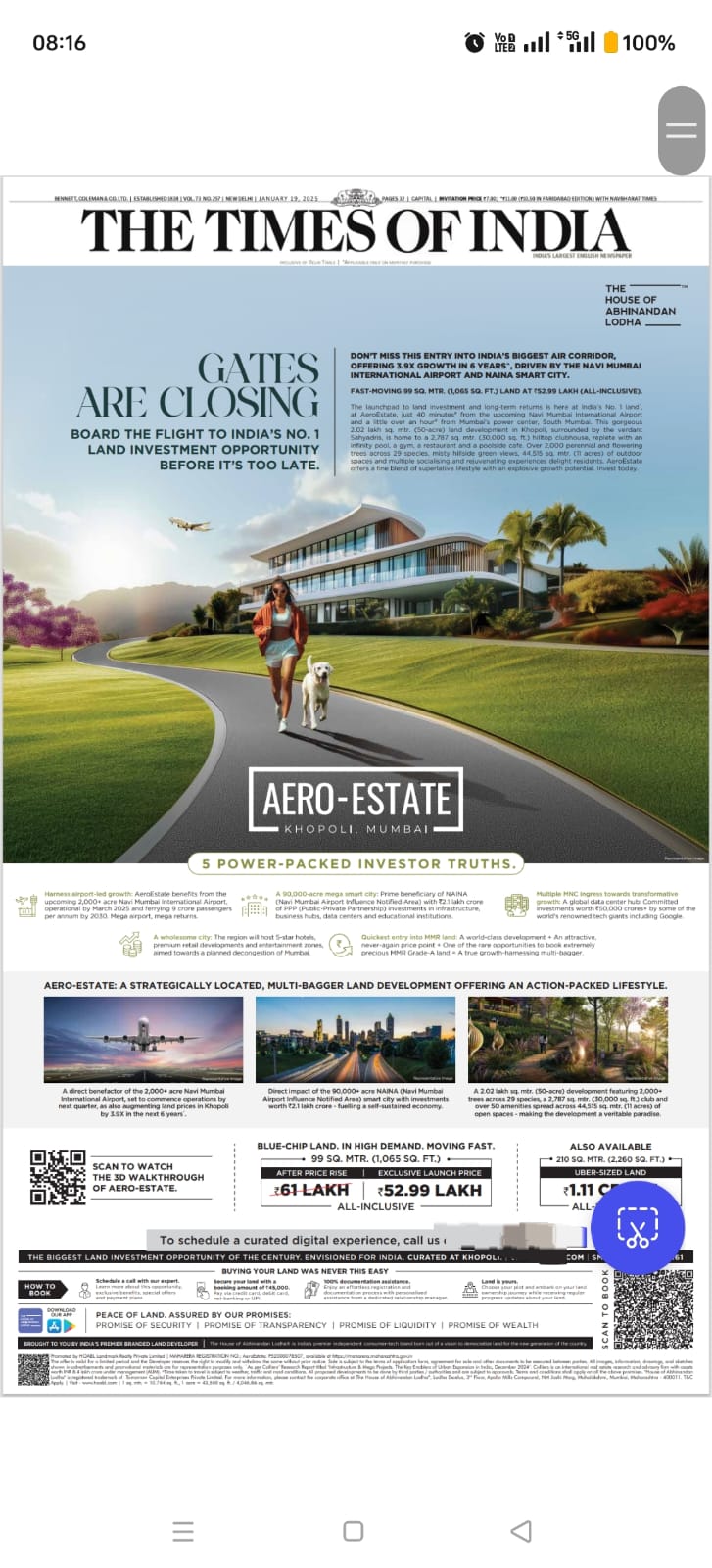 Unlock Unmatched Land Investment: Aero-Estate in Khopoli, Mumbai Update