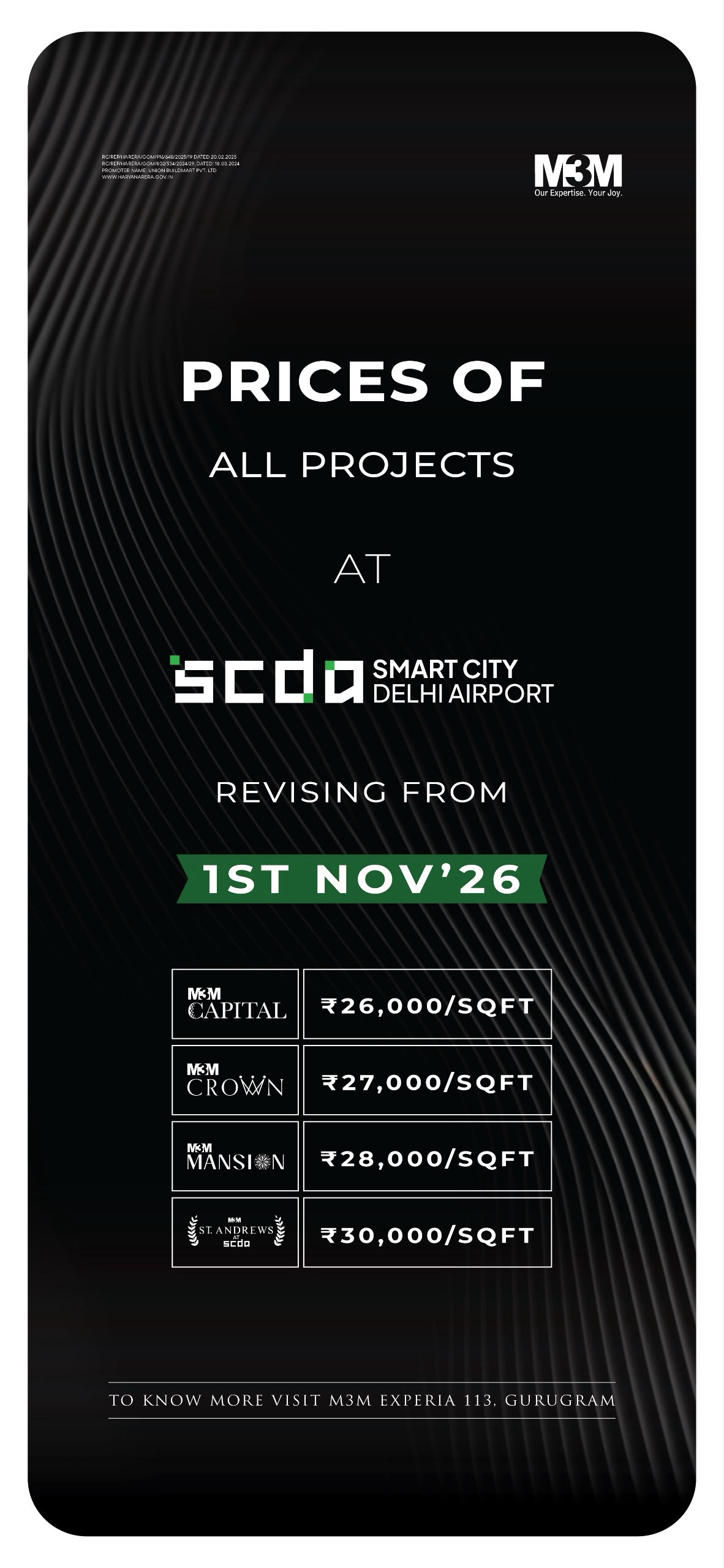 Price Revision Alert for M3M Projects at SCDA || Upcoming Price Hike from 1st Nov || Secure Your Property Before Prices Rise photo 1