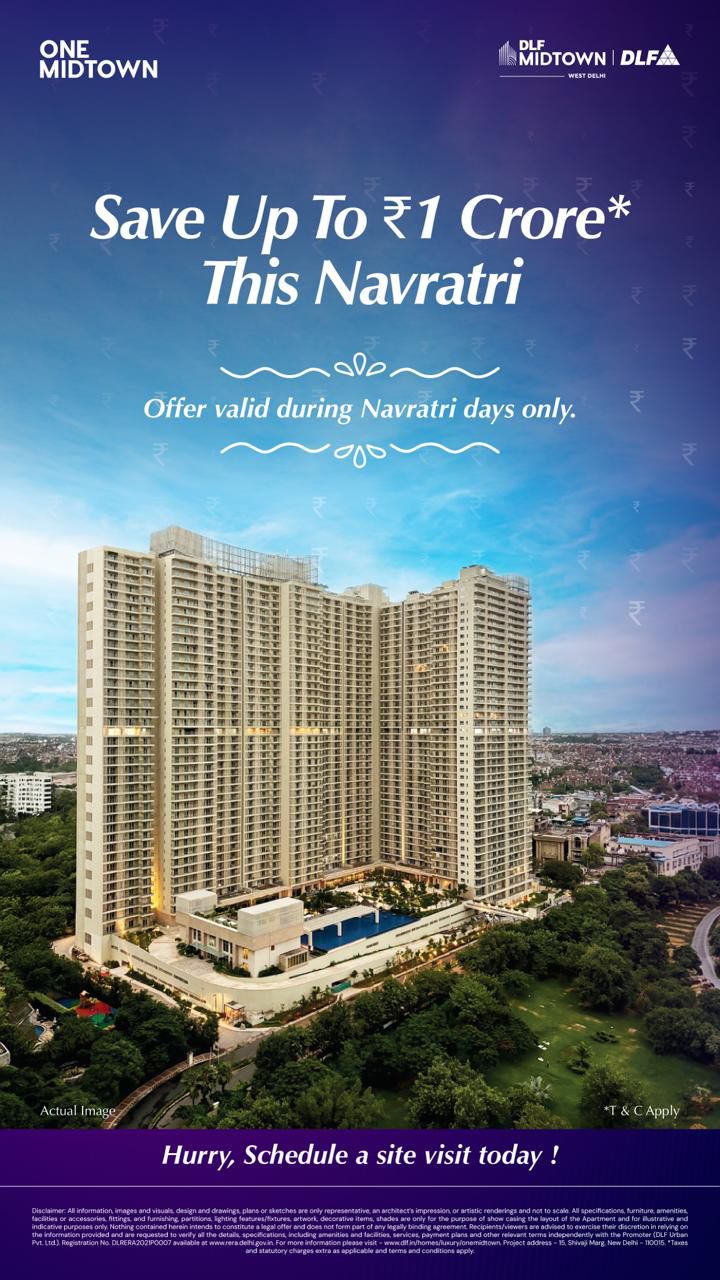 Save Up To ₹1 Crore This Navratri! || Exclusive Navratri Offer at One Midtown || Limited Time ₹1 Crore Savings with DLF Update