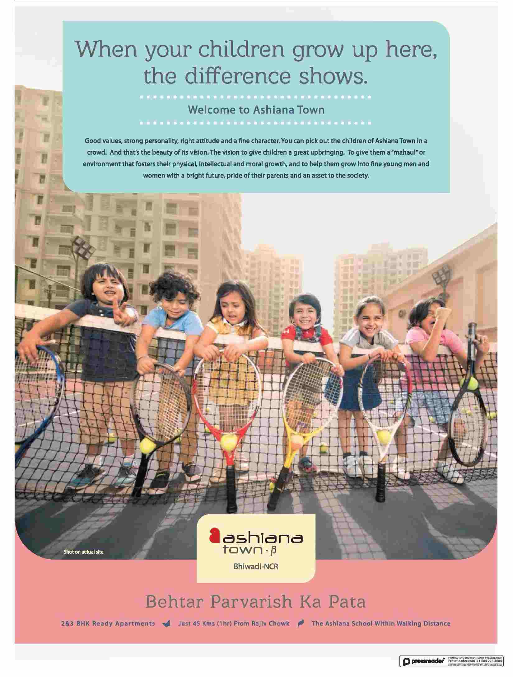 Ashiana Town B giving your children a great upbringing in Bhiwadi Update