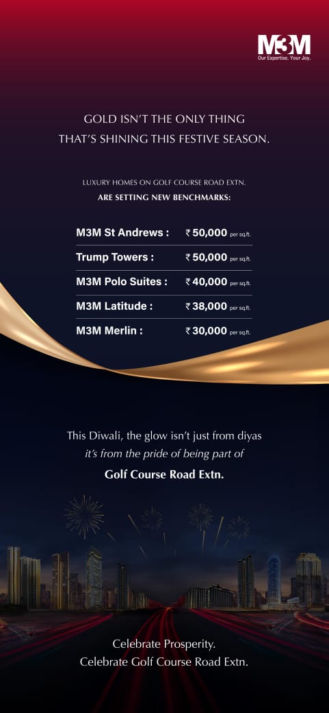 Explore Luxury Living at Golf Course Road Extn with M3M: Starting at ₹30,000 per sq.ft. Update