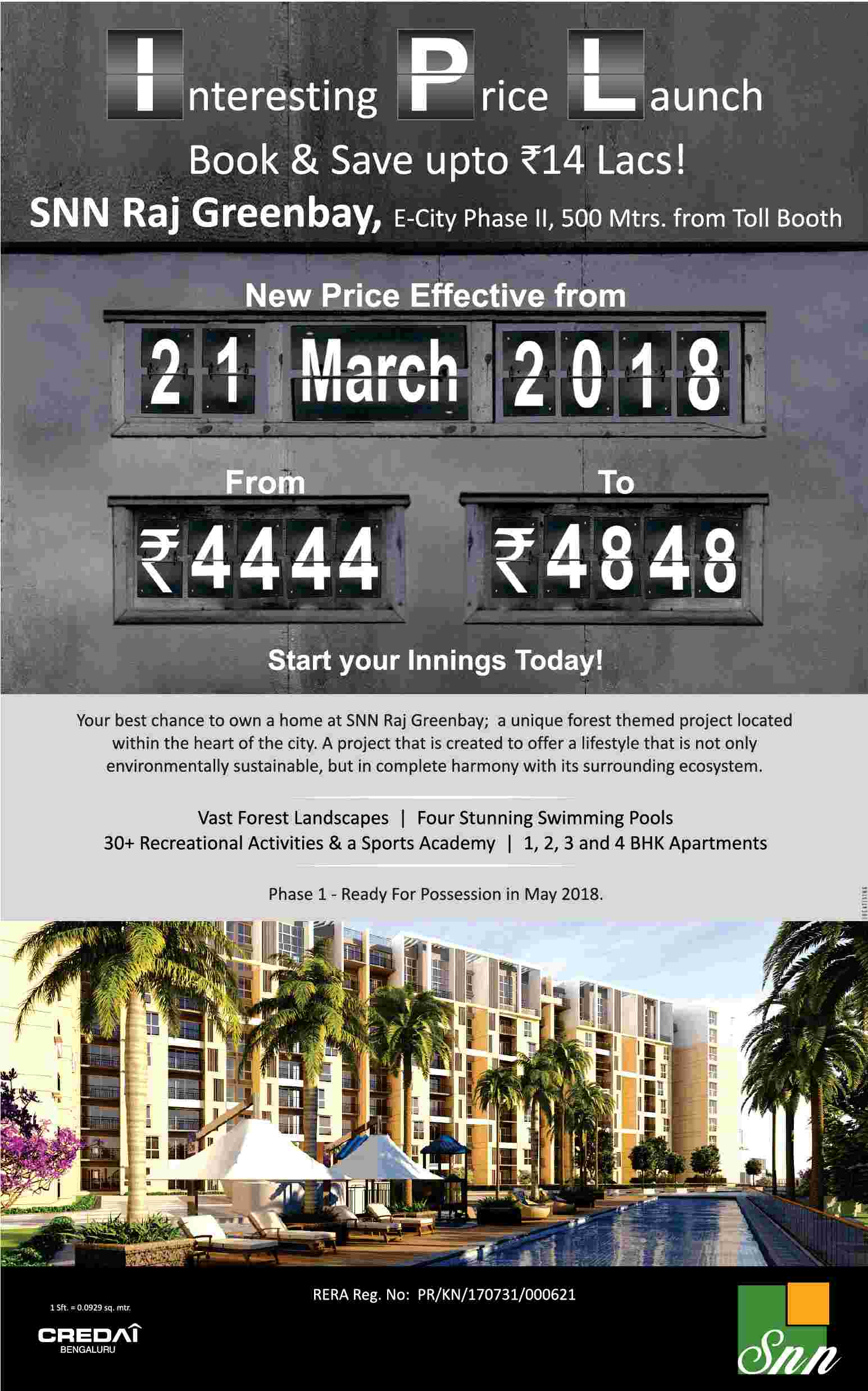 Live in a unique forest themed homes at SNN Raj Greenbay in Bangalore Update