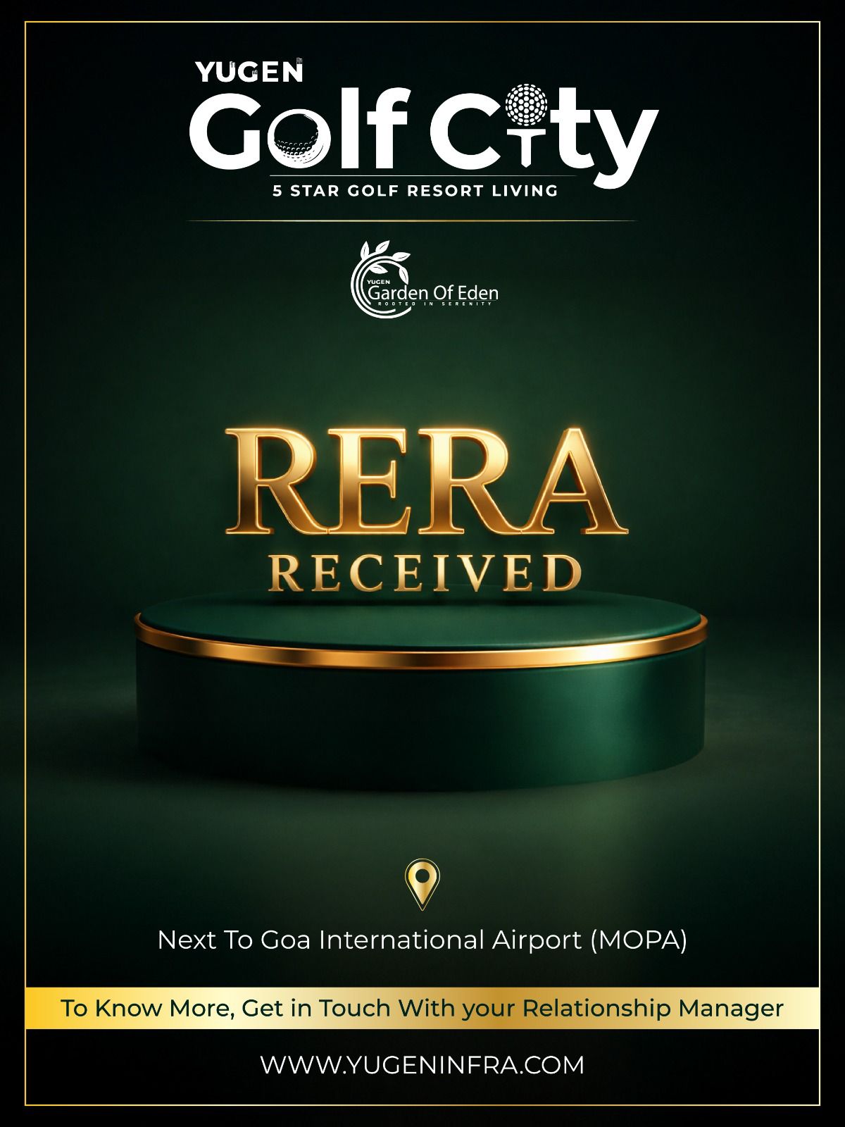 Yugen Golf City, Next to Goa International Airport, Luxury Living Update