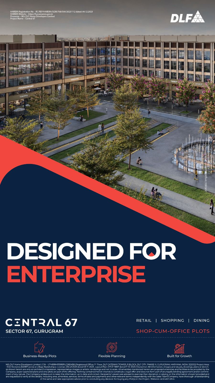 Explore Central 67 by DLF, Sector 67, Gurugram - Retail, Shopping & Dining Spaces Available! Update