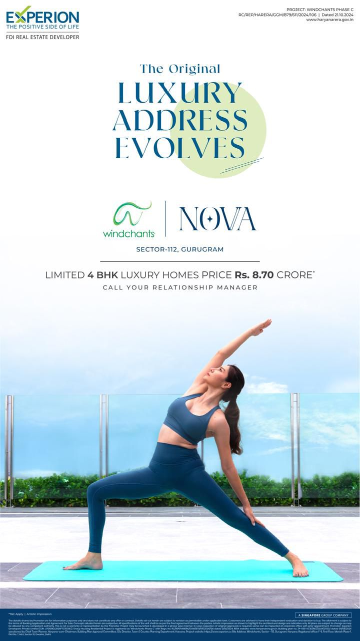 Price Revision Alert for Experion Windchants || Secure Your Luxury Address Now || 4 BHK Starting at ₹8.70 Cr in Gurugram Update