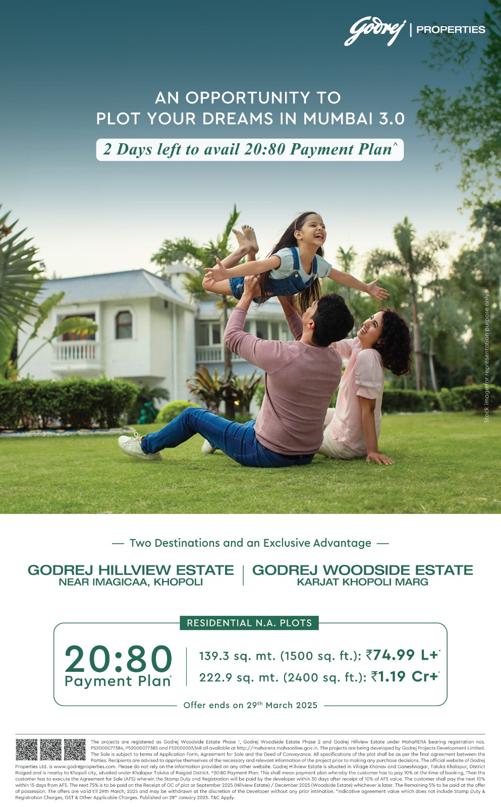Exclusive Plots by Godrej in Khopoli & Karjat, Starting ₹74.99 L*, Book by 29th March 2025! Update