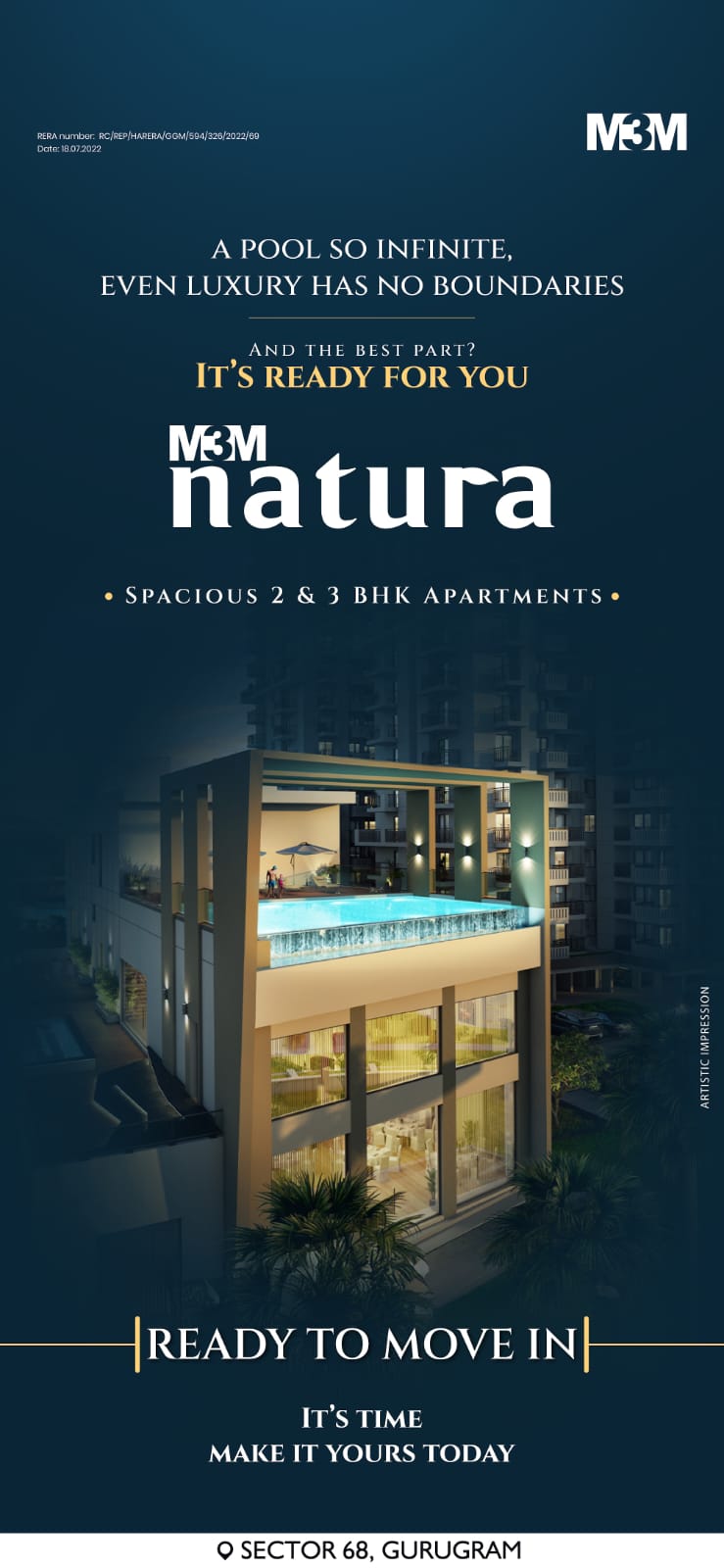 Discover Luxury Living at M3M Natura in Sector 68, Gurugram - Ready to Move In Update