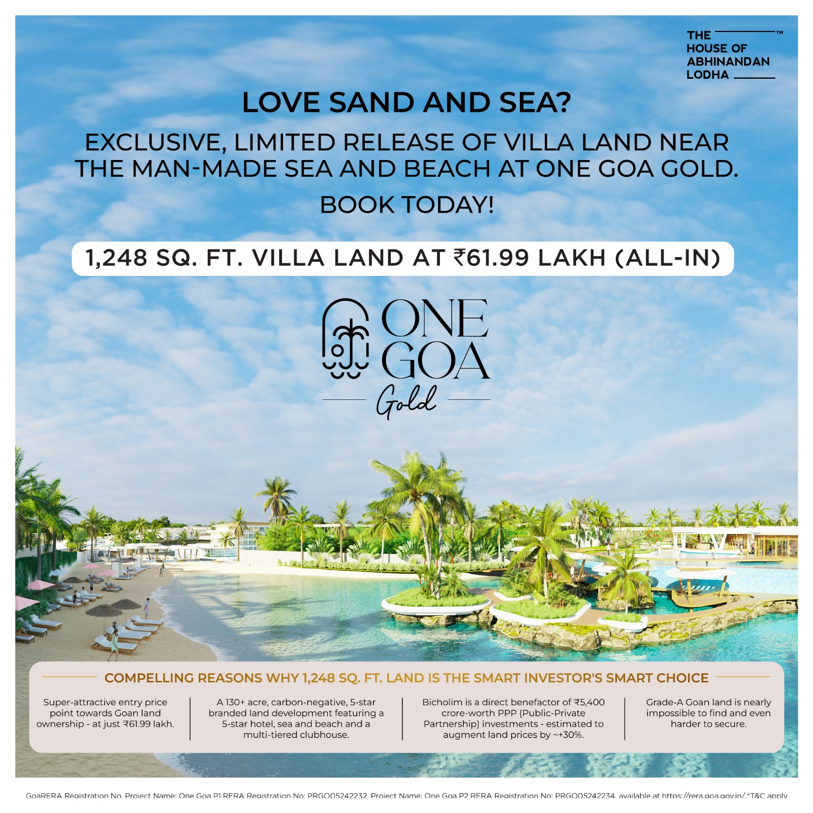 One Goa Gold by The House of Abhinandan Lodha – Premium Villa Land Near Man-Made Sea and Beach in Bicholim, Goa Update