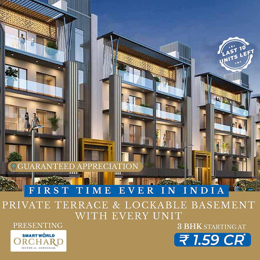 Last 10 units left at Smart World Orchard in Sec 61, Gurgaon. Update