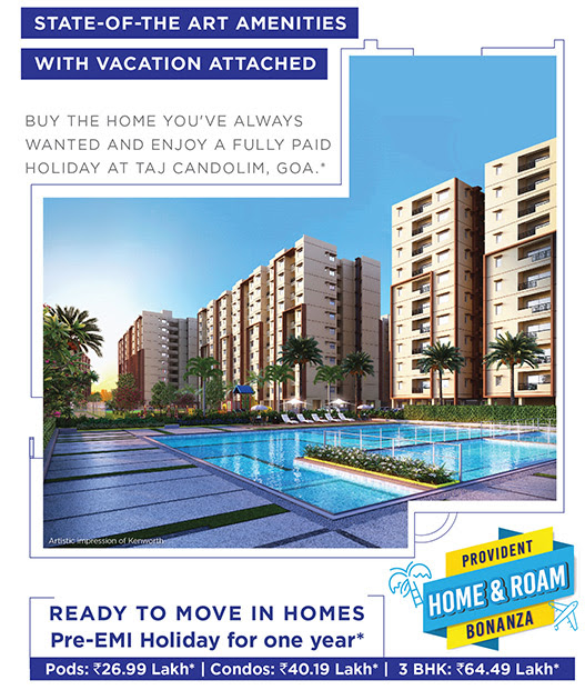Ready to move in homes pre-EMI holiday for one year at Provident Kenworth in Hyderabad Update