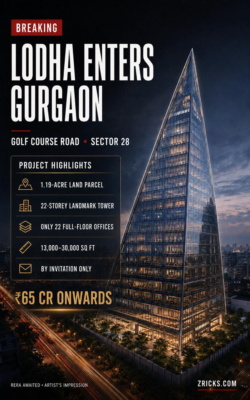 Explore Lodha's New Landmark on Golf Course Road || Discover Exclusive Offices in Gurgaon || Invest in Lodha's Premier Gurgaon Project Update