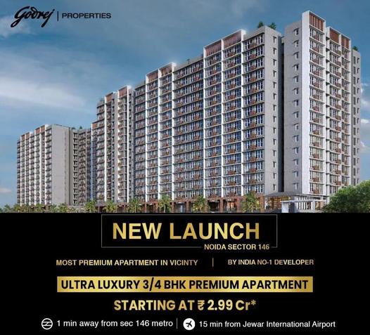 Godrej Properties Unveils Ultra Luxury 3/4 BHK Apartments in Noida Sector 146 Update