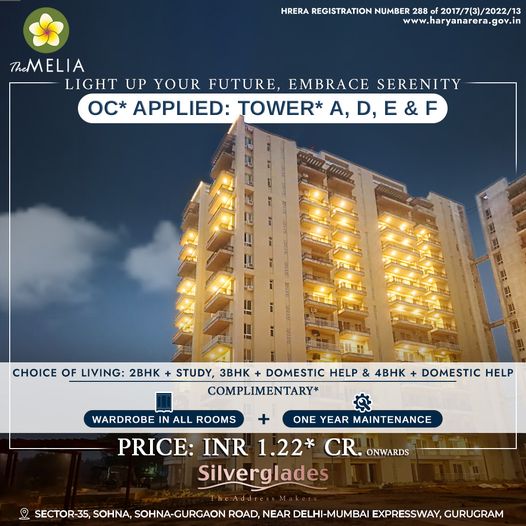 Silverglades The Melia: A Beacon of Luxury Living in Sector 35, Sohna, Gurugram Update