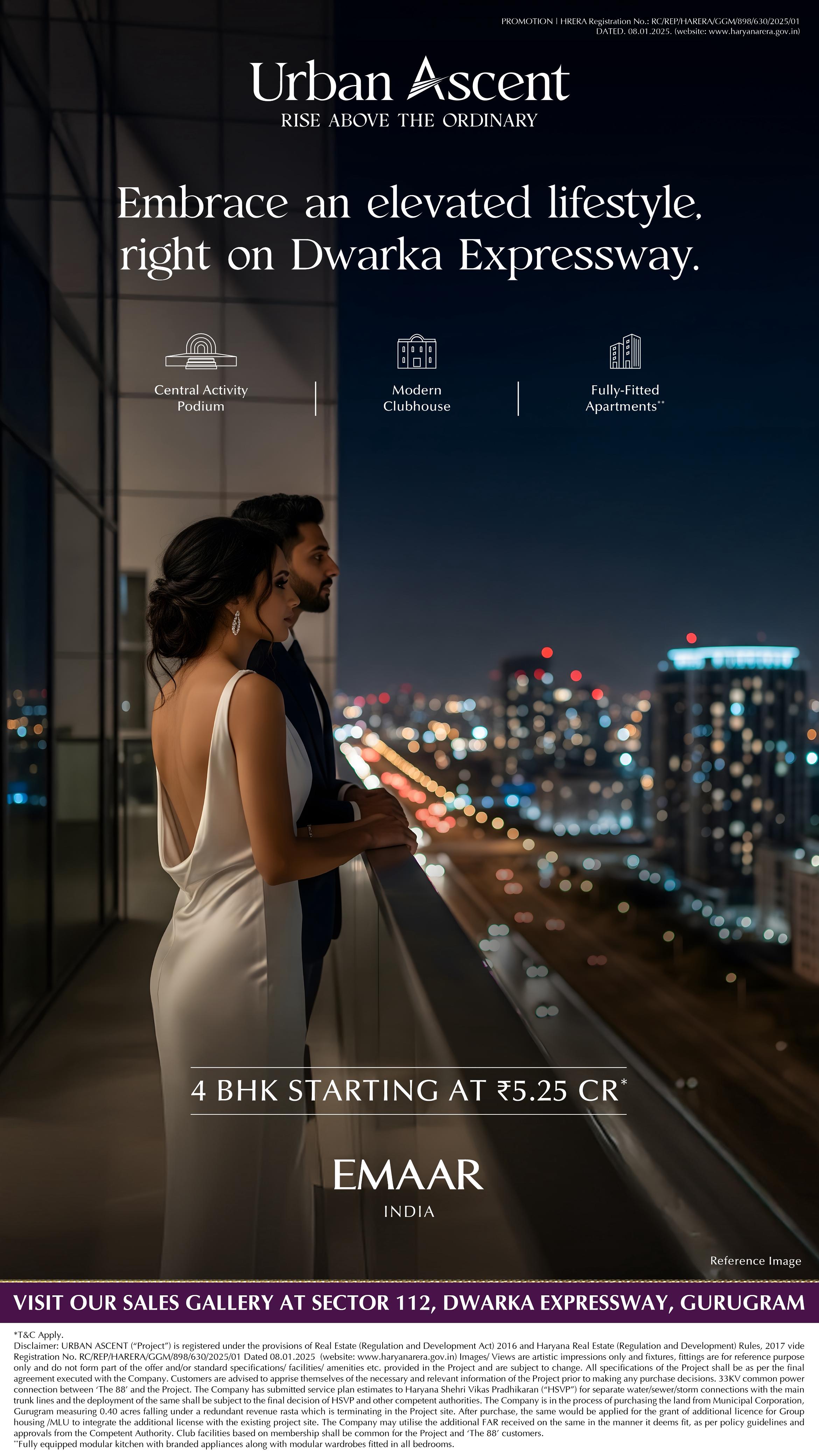 Discover Luxury Living at Urban Ascent by Emaar on Dwarka Expressway, 4 BHK from ₹5.25 Cr Update
