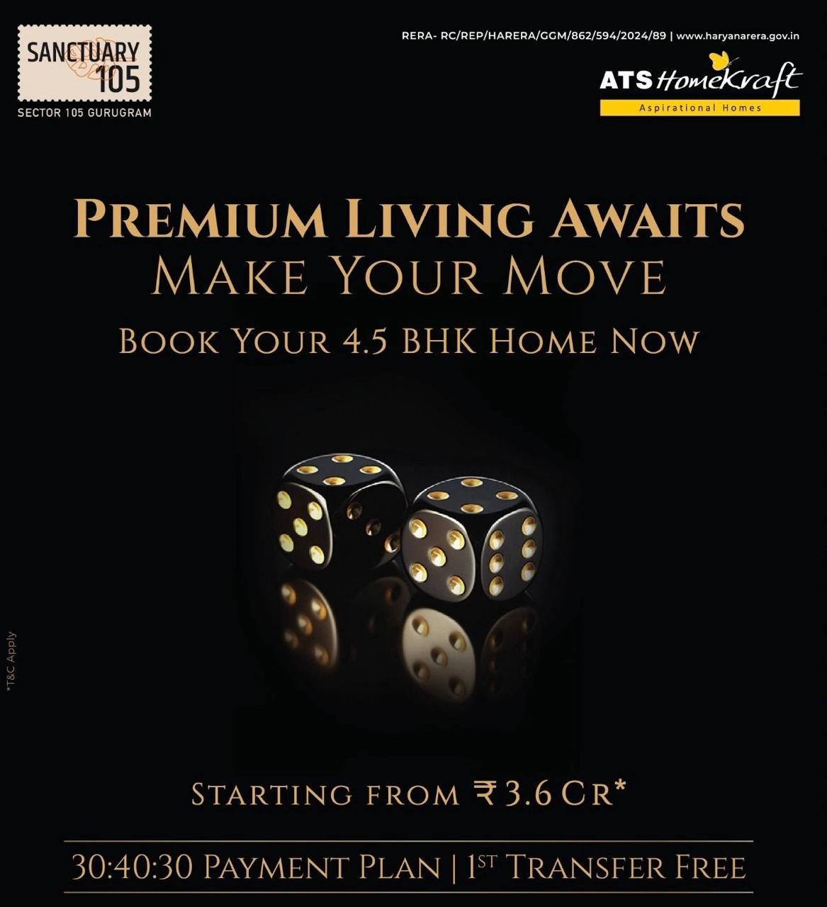 Discover Luxury at Sanctuary 105 by ATS Homekraft in Gurugram - Starting from ₹3.6 Cr Update