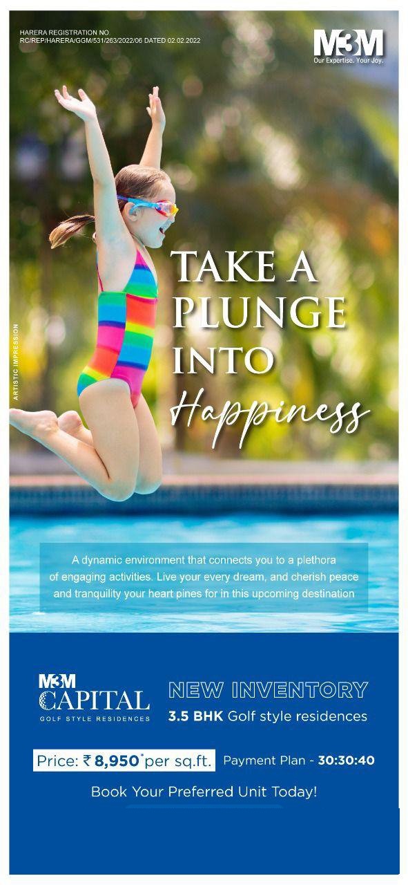 Take a plunge into happiness at M3M Capital in Sector 113, Gurgaon Update