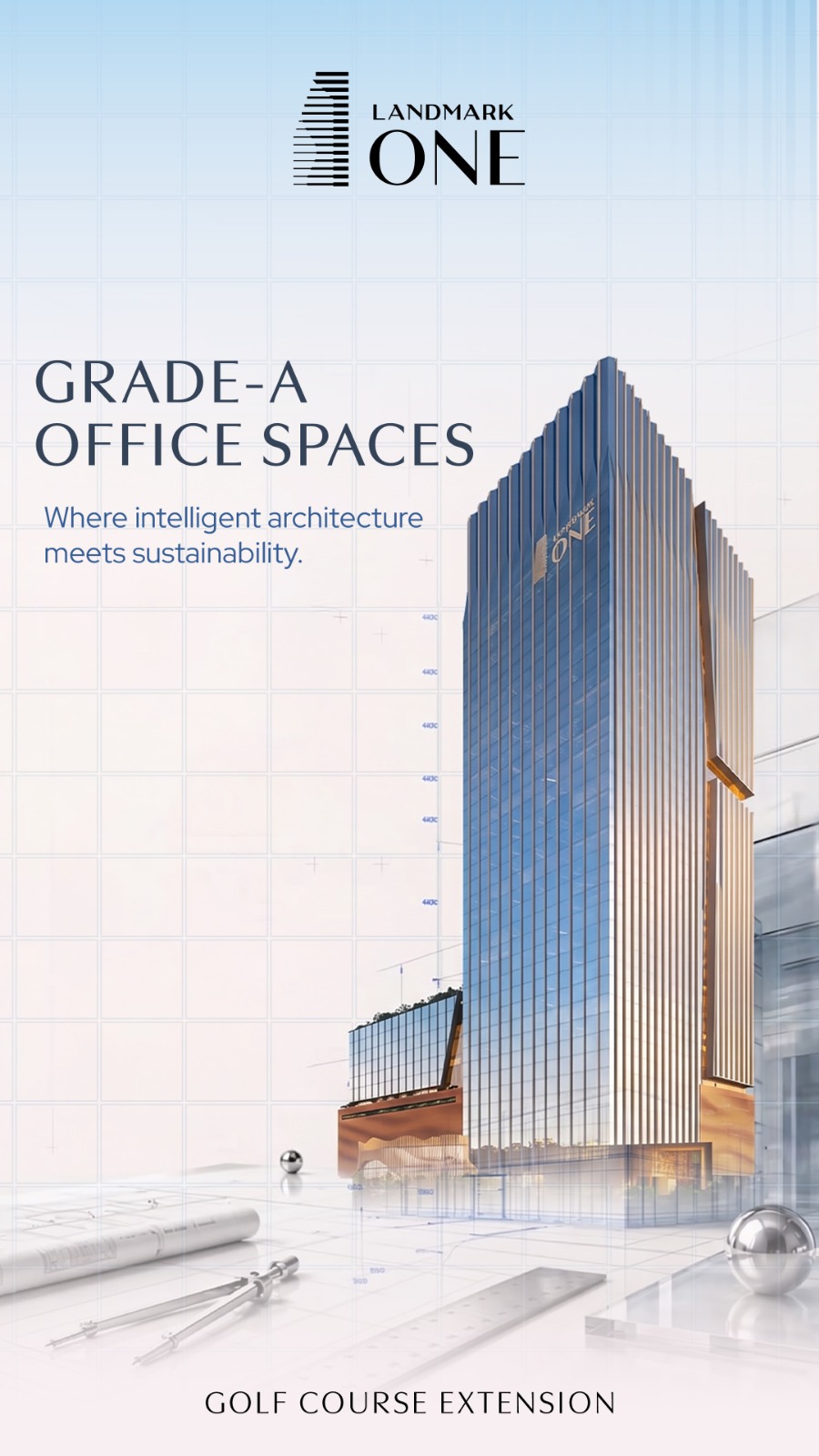 Explore Grade-A Office Spaces by Landmark One || Discover Sustainable Office Spaces at Golf Course Extension || Intelligent Architecture in Landmark One Office Spaces Update