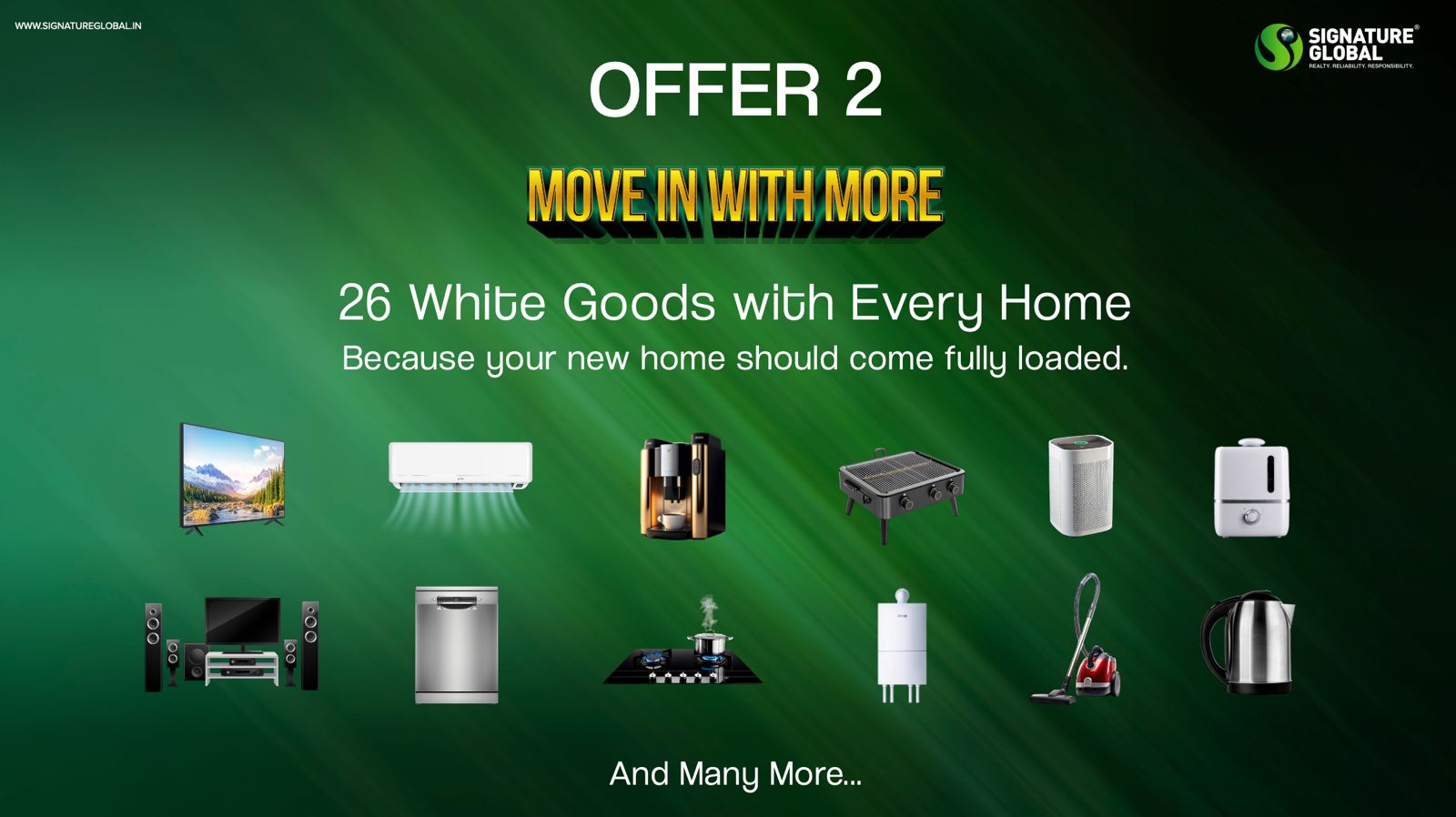 Signature Global Offer: Move in With More, 26 White Goods Included Update