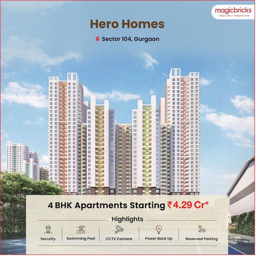 Hero Homes Launches Spacious 4 BHK Residences in Sector 104, Gurgaon Update