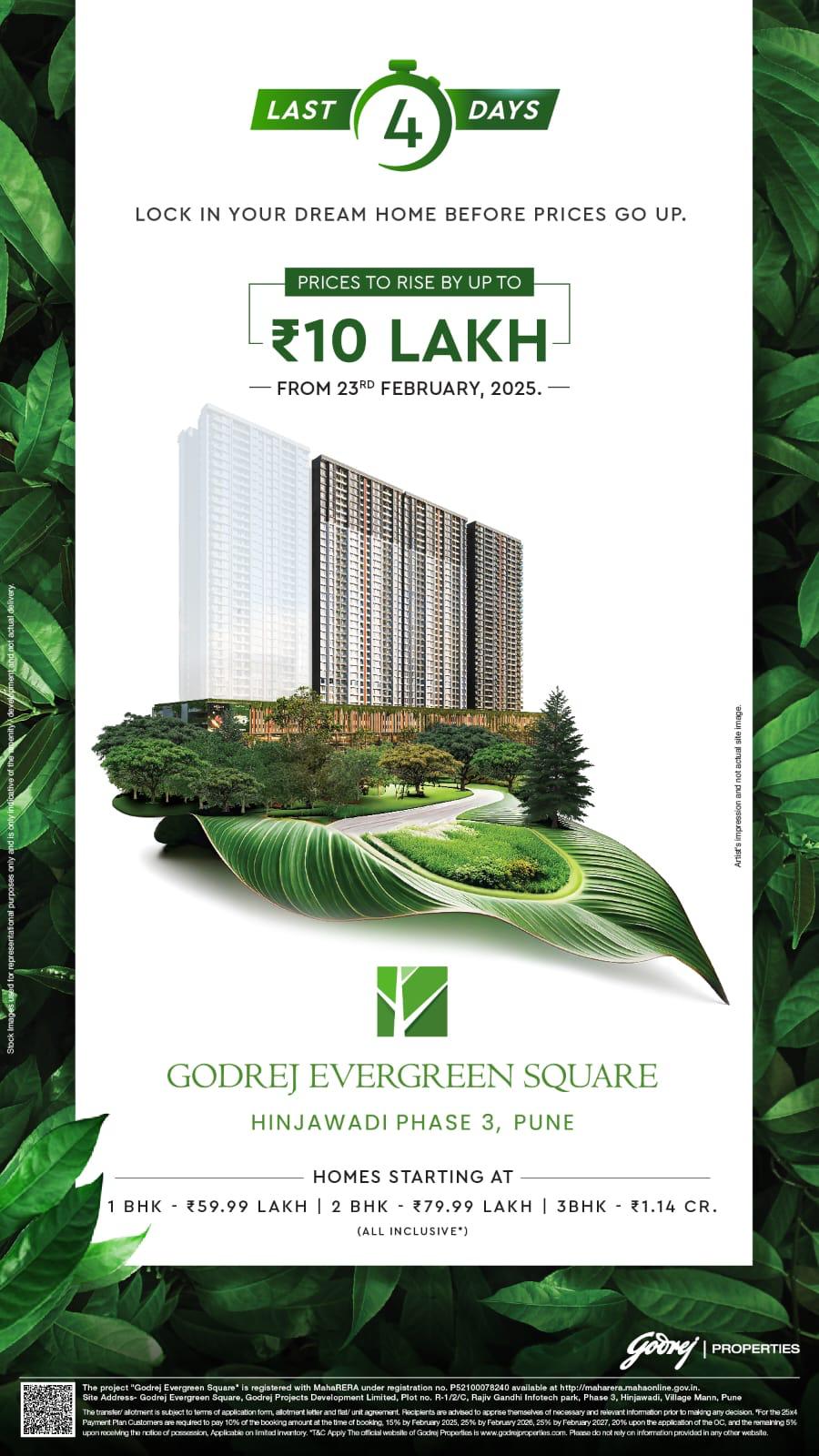 Secure Your Dream Home at Godrej Evergreen Square, Hinjawadi Phase 3, Pune - Prices Start at ₹59.99 Lakh! Update