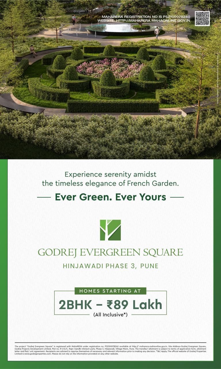 Own a 2BHK at Godrej Evergreen Square, Pune for ₹89 Lakh! Update