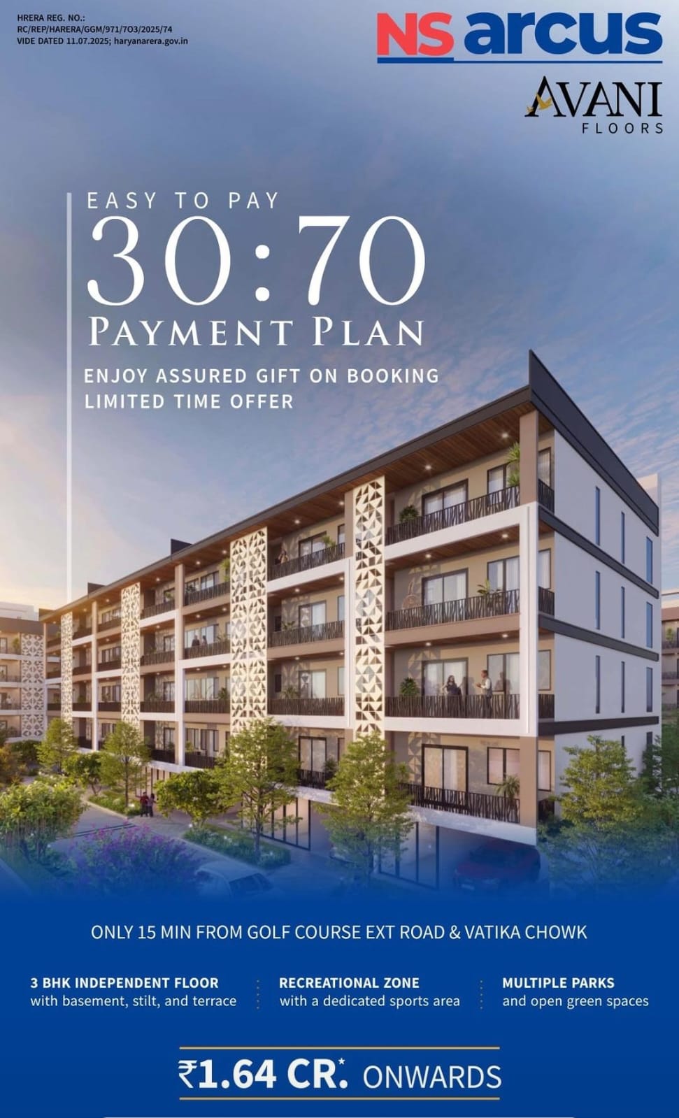 Secure Your Avani Floor with 30:70 Plan || Limited Offer: 30:70 Payment Plan at Avani Floors || Easy 30:70 Payment for Avani Floors Update