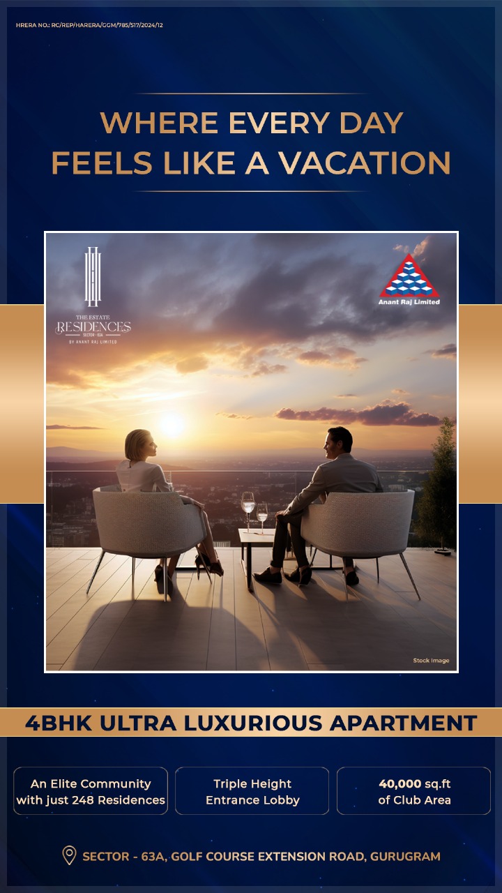 Discover Luxury Living with Anant Raj at The Estate Residences, Sector 63A, Gurugram Update