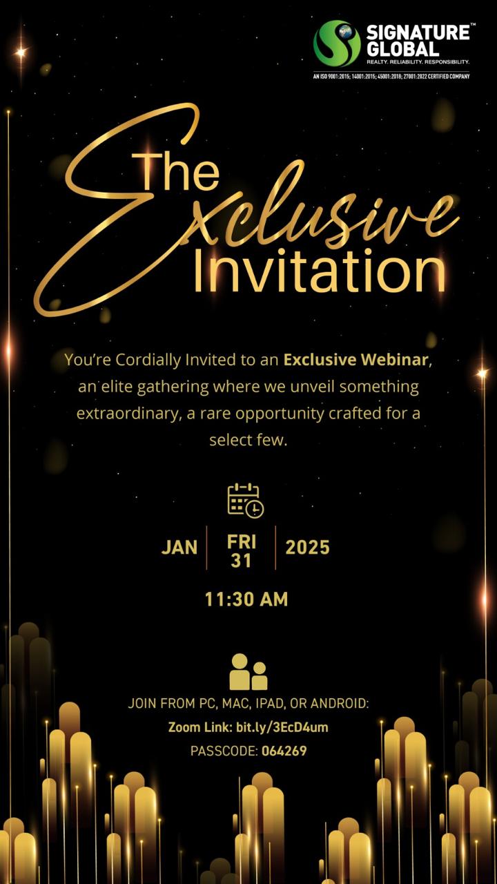 Join Signature Global's Exclusive Webinar on Jan 31 2025 Update