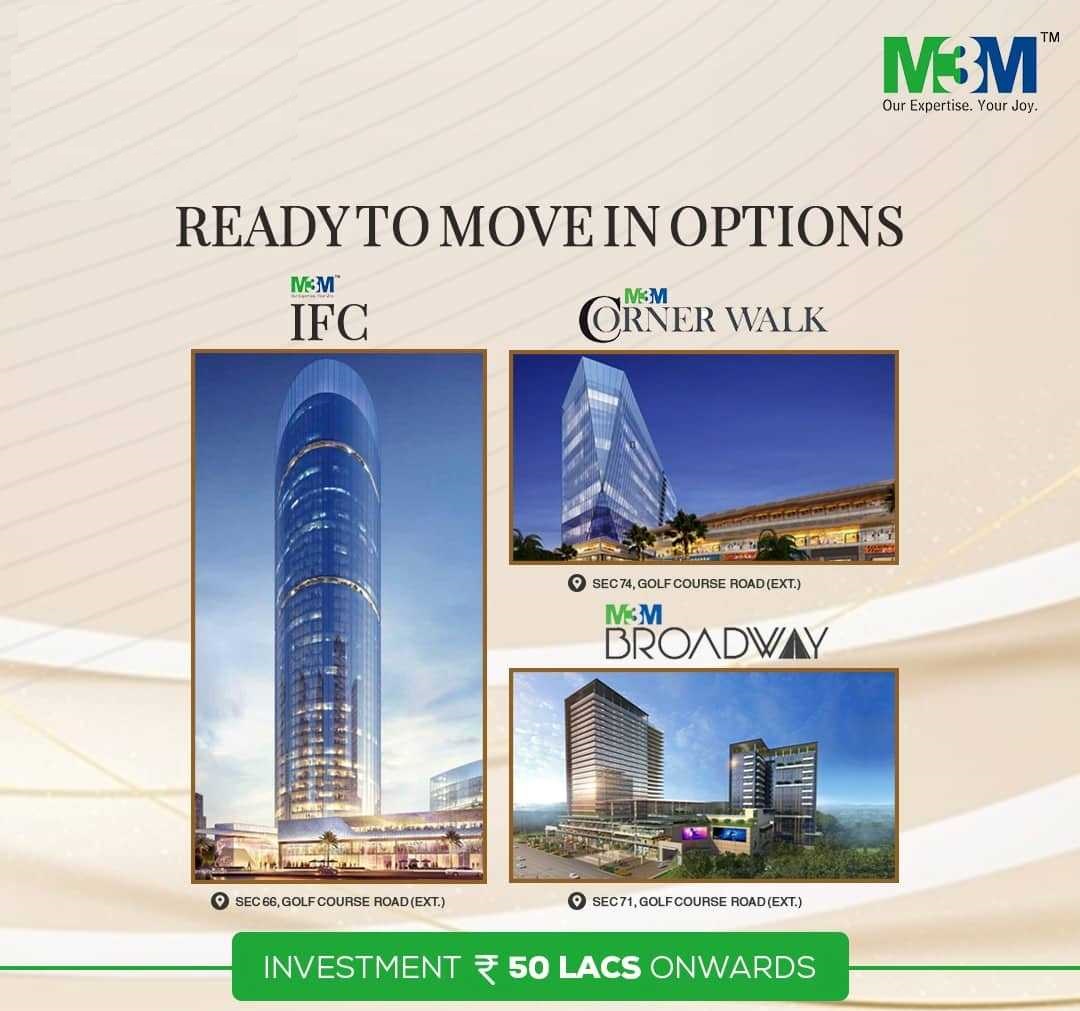 Investment starting Rs 50 lAC onwards at M3M Projects in Gurgaon Update