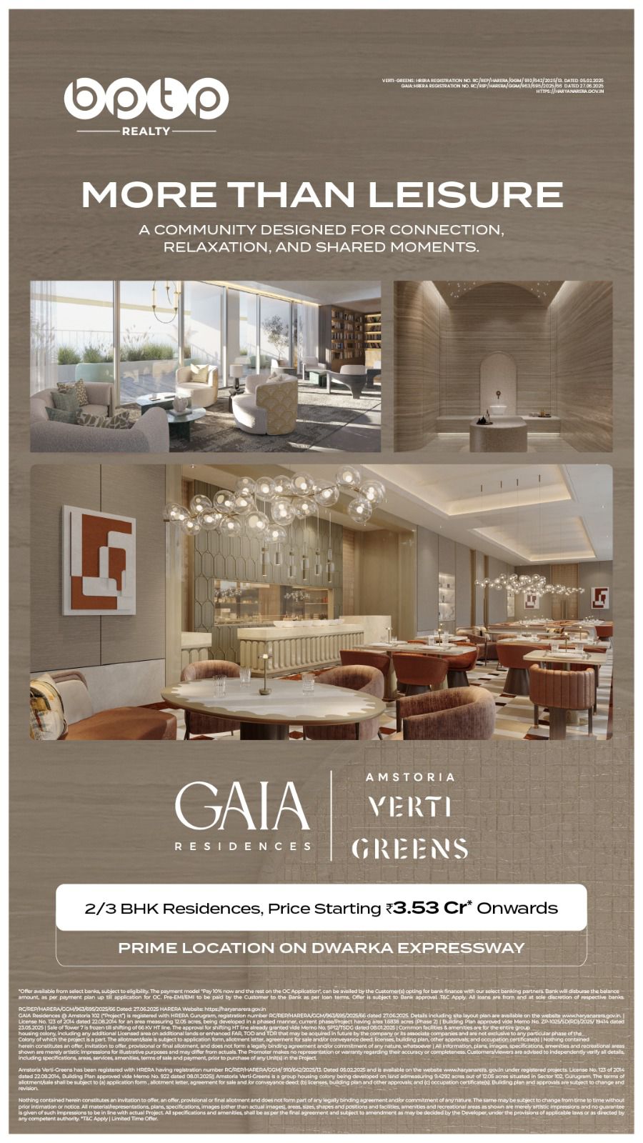 Secure Your Dream Home at BPTP GAIA Residences || Prime Living on Dwarka Expressway || Luxury Residences Starting ₹3.53 Cr Update