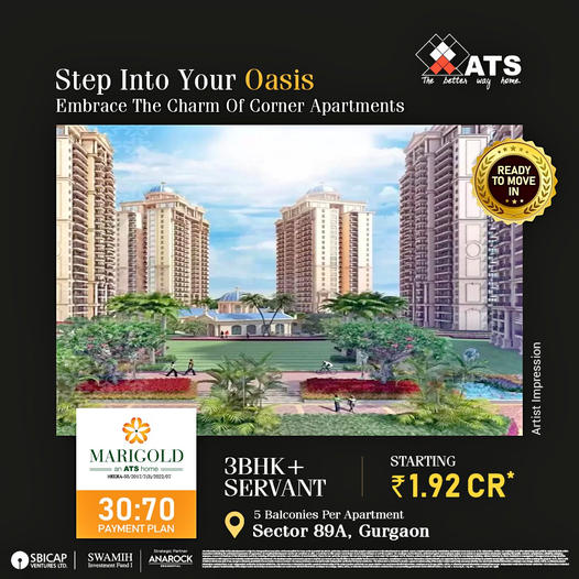 ATS Marigold presents an opportunity to book spacious ready to move in apartments at Gurgaon Update