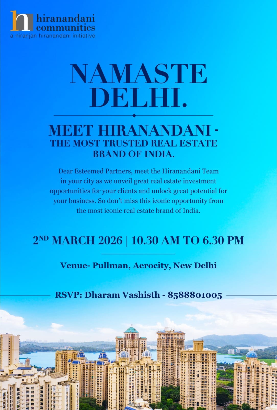 Join Hiranandani Partner Meet in Delhi, Unlock Real Estate Opportunities Update