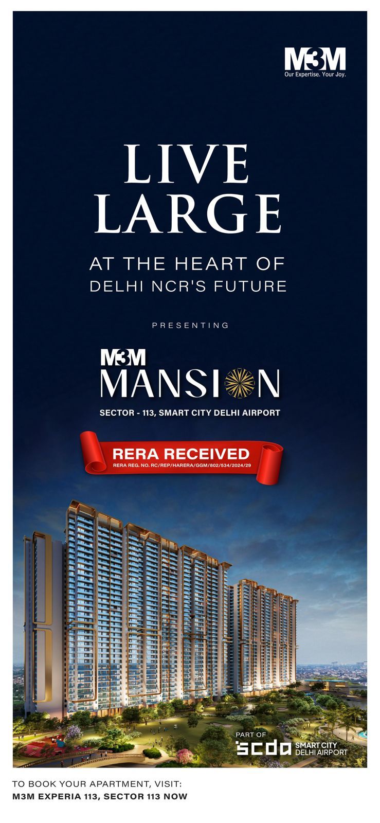Live Grand at M3M Mansion: The Pinnacle of Urban Living in Sector 113, Smart City Delhi Airport Update