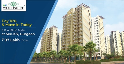 Pay 10% & move in today at M3M Woodshire in Sector 107, Gurgaon Update