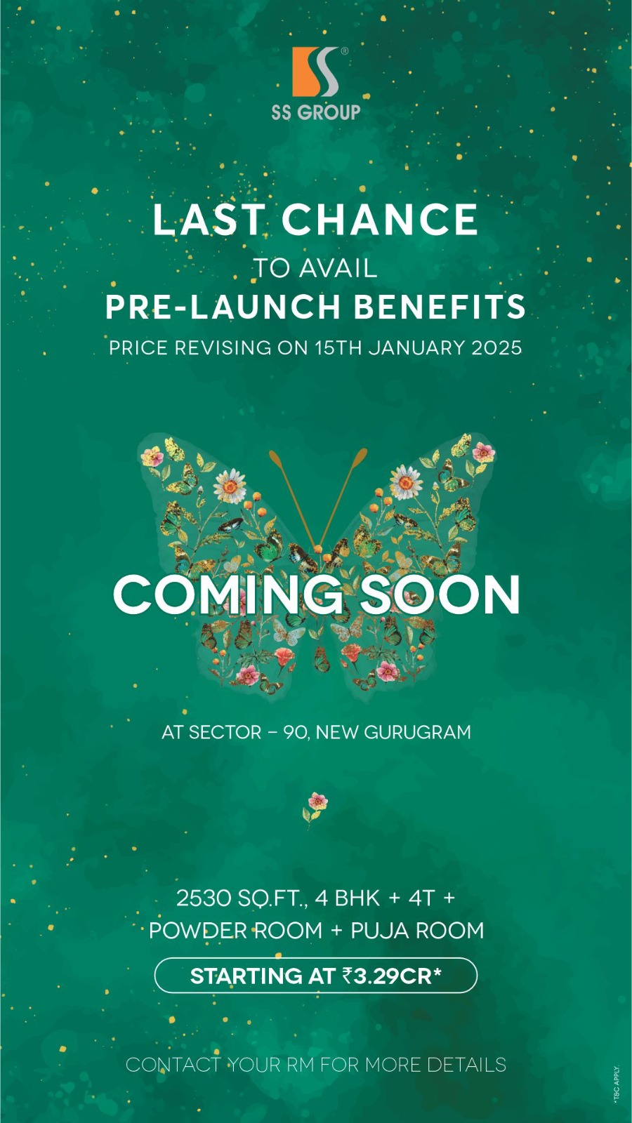 Last Chance for Pre-Launch Benefits, SS Group, Sector 90, New Gurugram Update