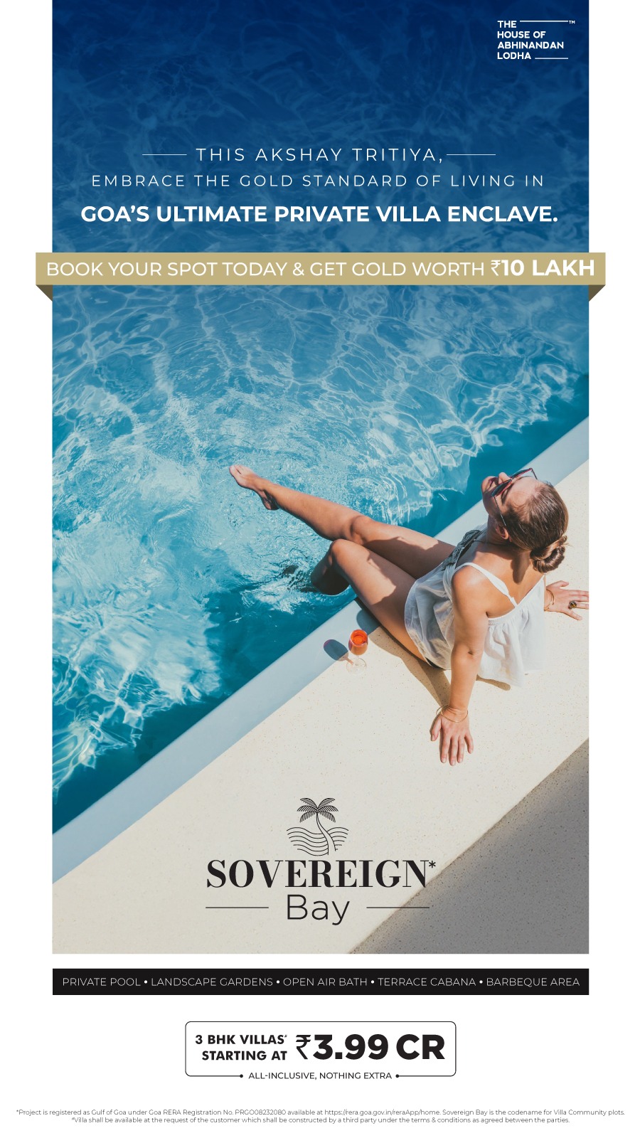 Own a Luxurious Villa at Sovereign Bay, Goa for ₹3.99 CR Update